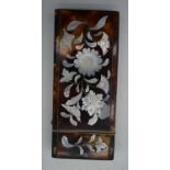 A LARGE LATE REGENCY MOTHER OF PEARL INLAID TORTOISESHELL ETUI CASE decorated with foliage. 13.5
