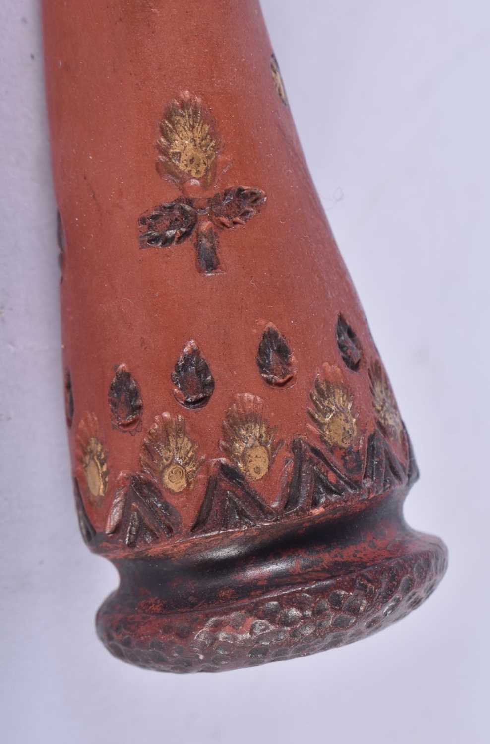 THREE TURKISH OTTOMAN TOPHANE POTTERY PIPES. 10 cm long. (3) - Image 3 of 7