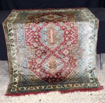 A rug possibly silk 171 x 118 cm