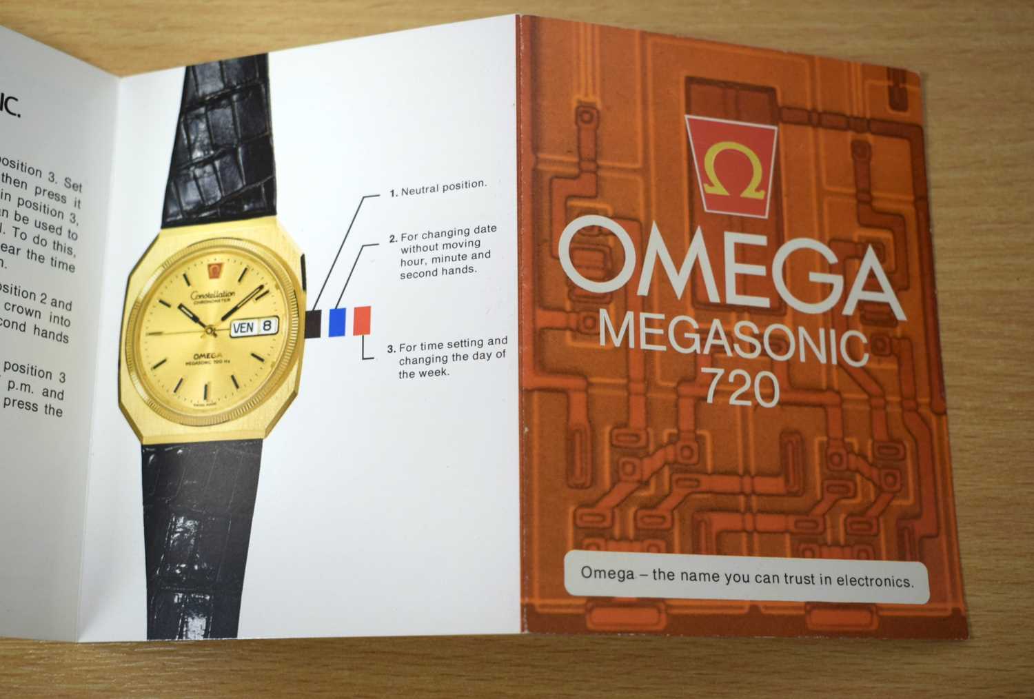 A Boxed Omega Megasonic 720 Constellation Steel Cal 1220 Watch with papers. 3.8 cm incl crown, - Image 18 of 20