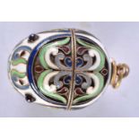 A Continental Silver Gilt and Enamel Egg Pendant. Stamped 84, 3.2 cm x 2.1cm, weight 9.5g