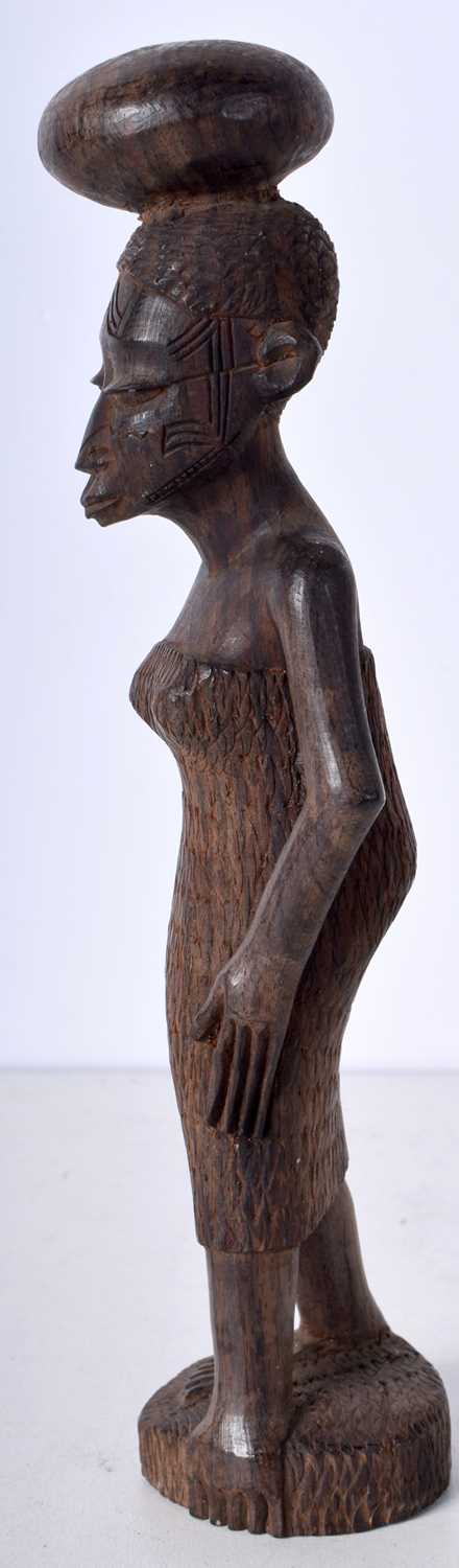 An African Makonde Carved Ebony "Tree of Life " sculpture together with a smaller Tribal carving - Image 9 of 16