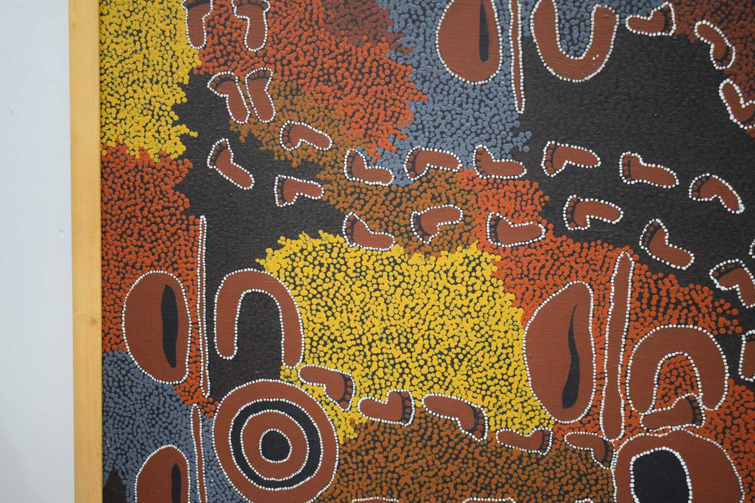 A huge framed Australian Aboriginal Dot art oil on canvas 150 x 147 cm - Image 11 of 20