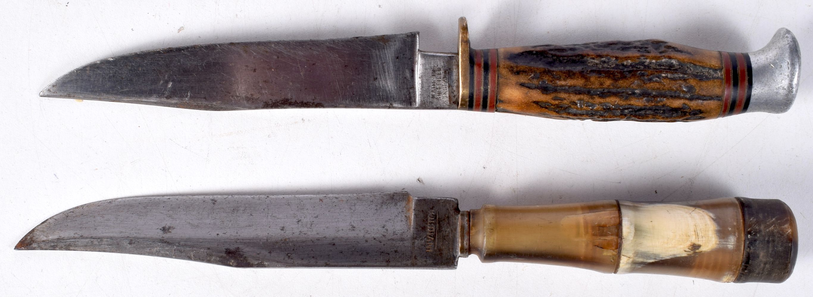 Two horn handled knives one by by Dickinson of Sheffield largest 23 cm (2). - Image 4 of 4