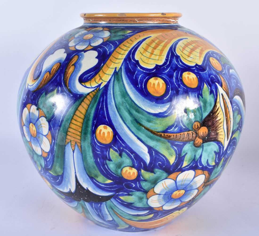 A LARGE 19TH CENTURY ITALIAN CANTAGALLI MAJOLICA POTTERY BULBOUS VASE painted with a portrait of a - Image 3 of 5