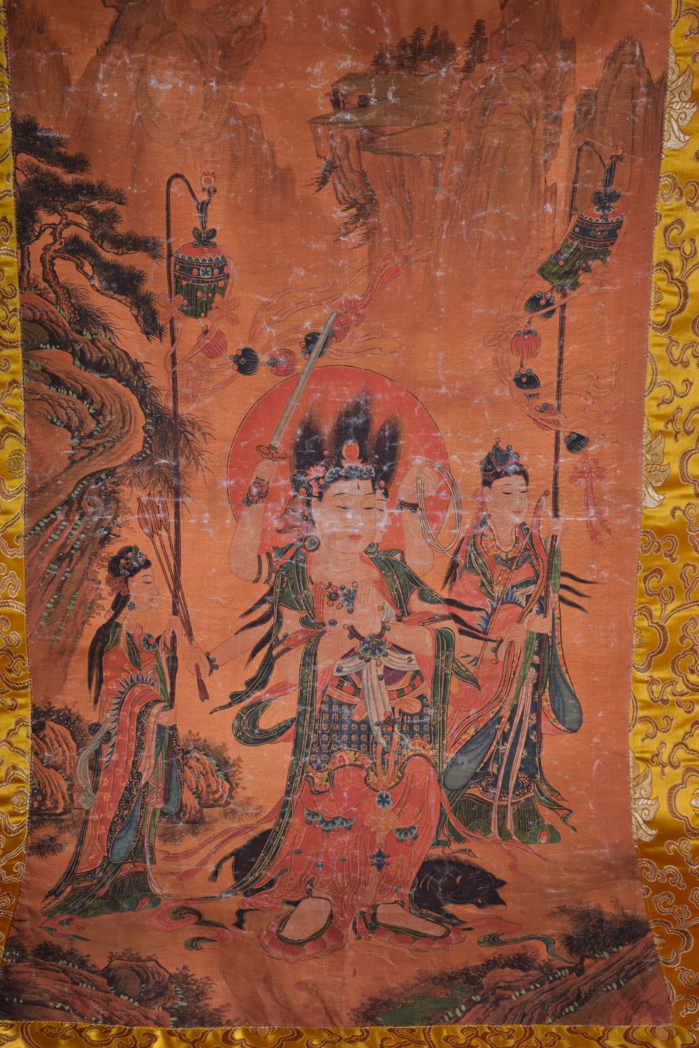 A Tibetan silk Tanka 113 x 68 cm - Image 5 of 6