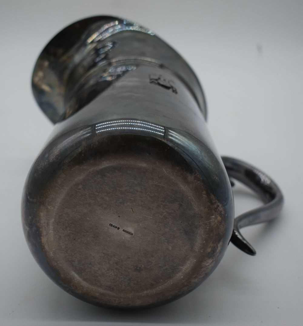 A VERY RARE HISTORICAL GERMAN THIRD REICH FORMAL PATTERN MILITARY SILVER SERVING JUG by Bruckmann, - Image 3 of 14