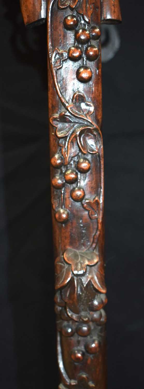 A Fine and Large 19th Century Chinese carved hardwood marble top stand 124 x 41 cm - Image 7 of 28