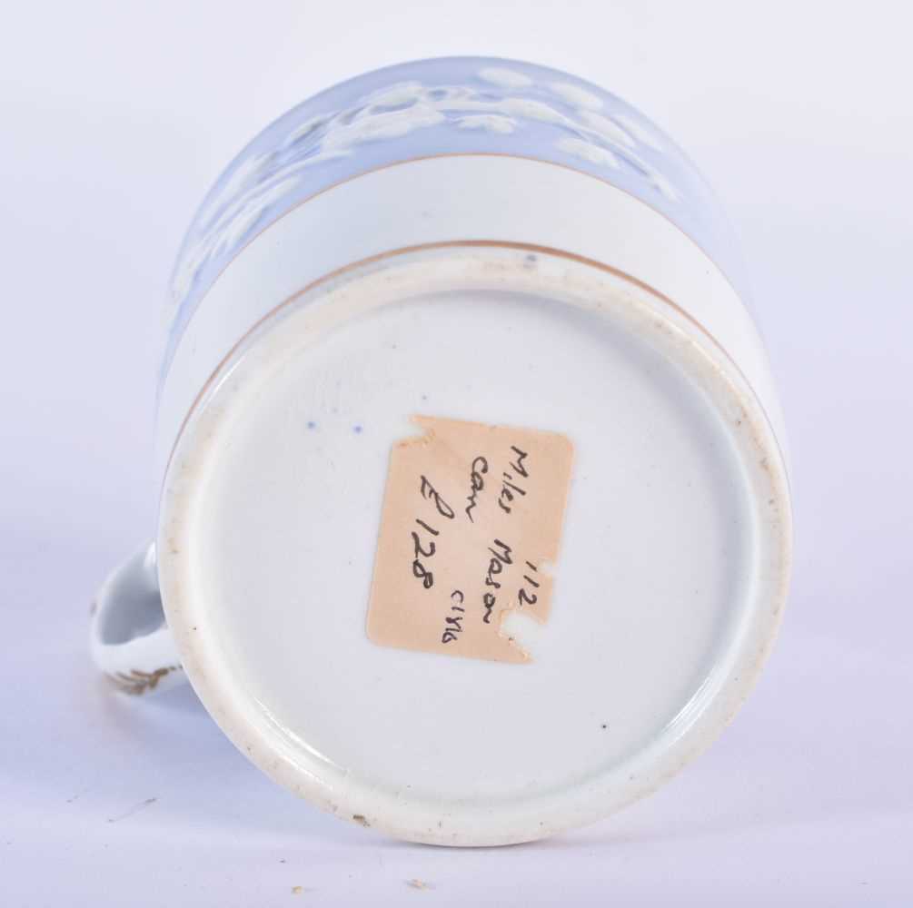 Two Miles Mason coffee cans one with rare handle and blue and white floral border simulation pate - Image 6 of 10