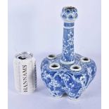 A LARGE 19TH CENTURY CHINESE BLUE AND WHITE PORCELAIN TULIP VASE Qing. 27 cm x 14 cm.