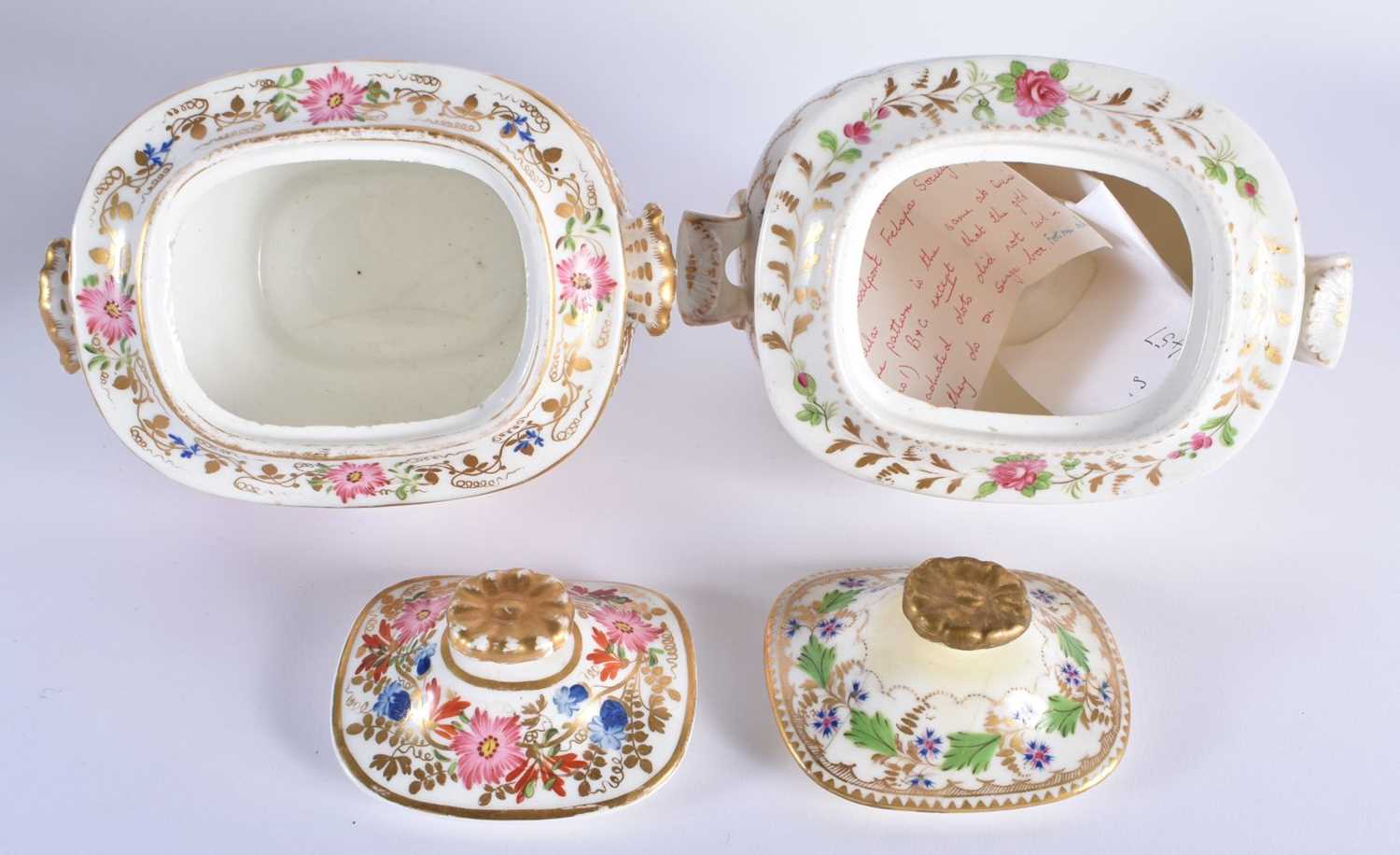 TWO EARLY 19TH CENTURY COALPORT RATHBONE TEAPOTS AND COVERS together with sugar bowls with stand and - Image 7 of 11