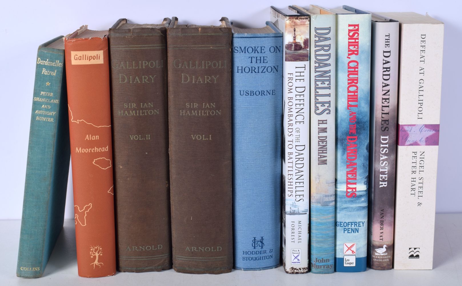 A collection of books related to Gallipoli & Dardanelles (10)