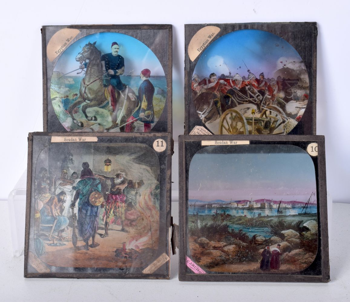 A good collection of magic lantern slides depicting locations and scenes from the Sudan war ( 47) - Image 6 of 6