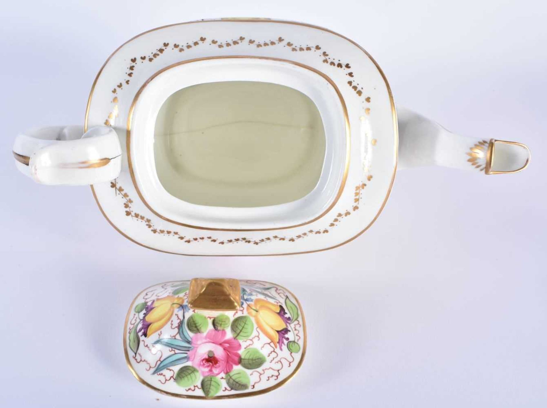 TWO EARLY 19TH CENTURY COALPORT RATHBONE TEAPOTS AND COVERS together with sugar bowls with stand and - Image 3 of 11