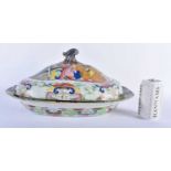 A VERY RARE LARGE 19TH CENTURY MASONS IRONSTONE TUREEN AND COVER decorated in the Mandarin