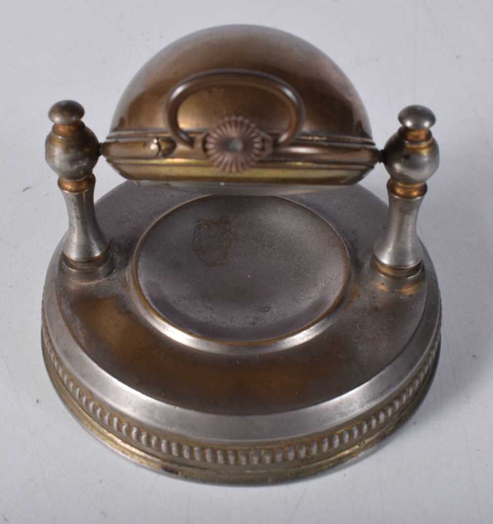 An antique French desk clock 9cm. - Image 7 of 12