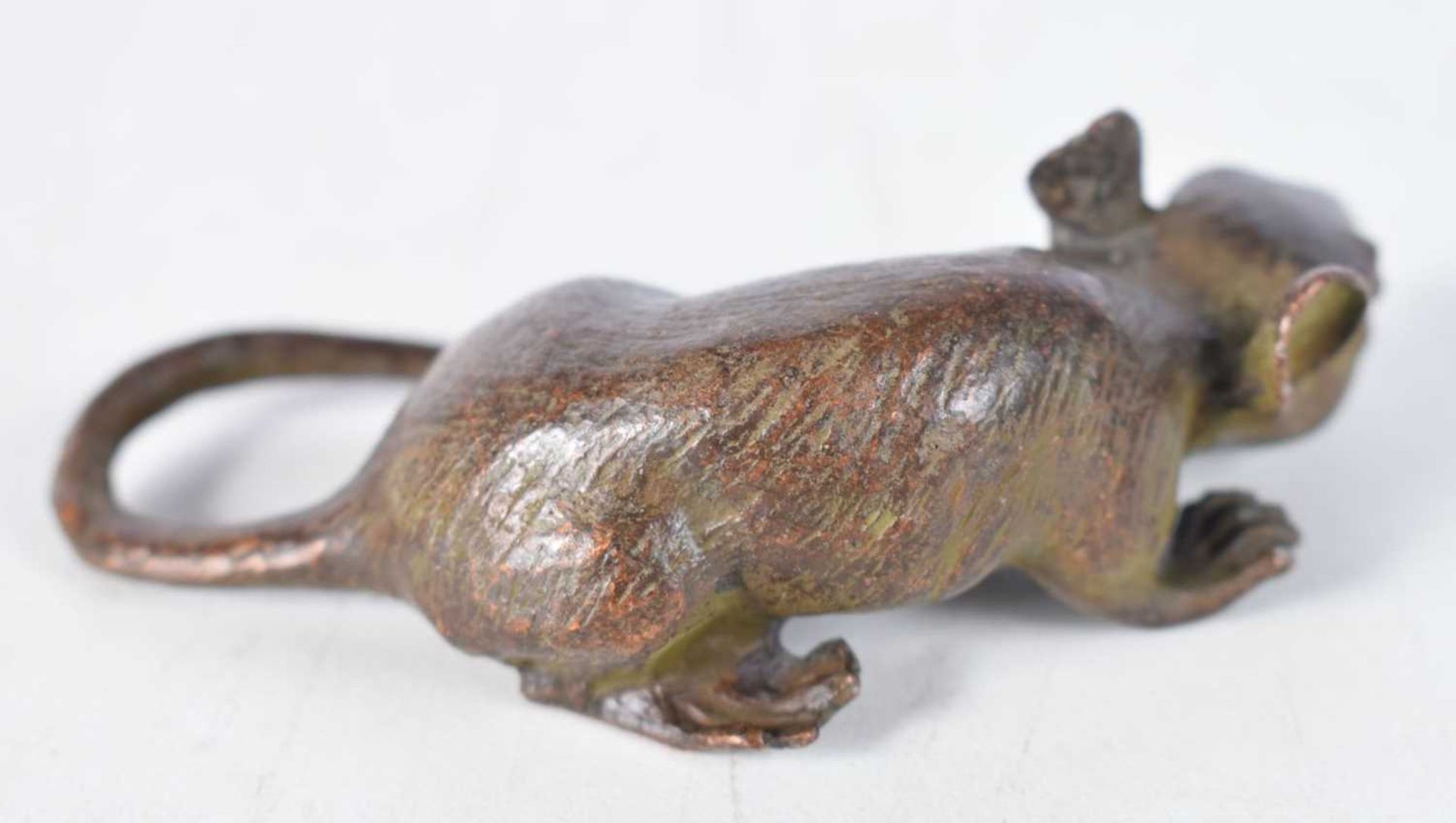 A Japanese Bronze Model of a Rat. 2.2 cm x 8.2 cm x 4.4cm, weight 167g - Image 2 of 3
