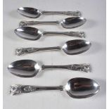 A Set of Six Victorian Silver Table Spoons by William Rawlings Sobey. Hallmarked Exeter 1851. 17.5