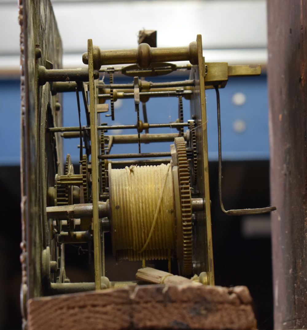 A Grandfather clock by William Priest, Bristol 218cm Face 28 cm. - Image 11 of 14