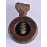 An Antique Treen Thumb Screw Nutcracker. 6.7cm x 4.9cm, weight 23.5g