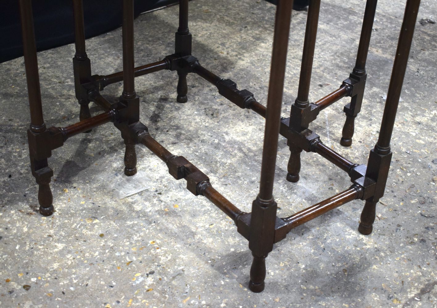 A small 19th Century mahogany gate leg table together with a mahogany 19th Century upholstered armch - Image 6 of 6