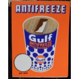 A large Gulf antifreeze poster 101 x 76 cm