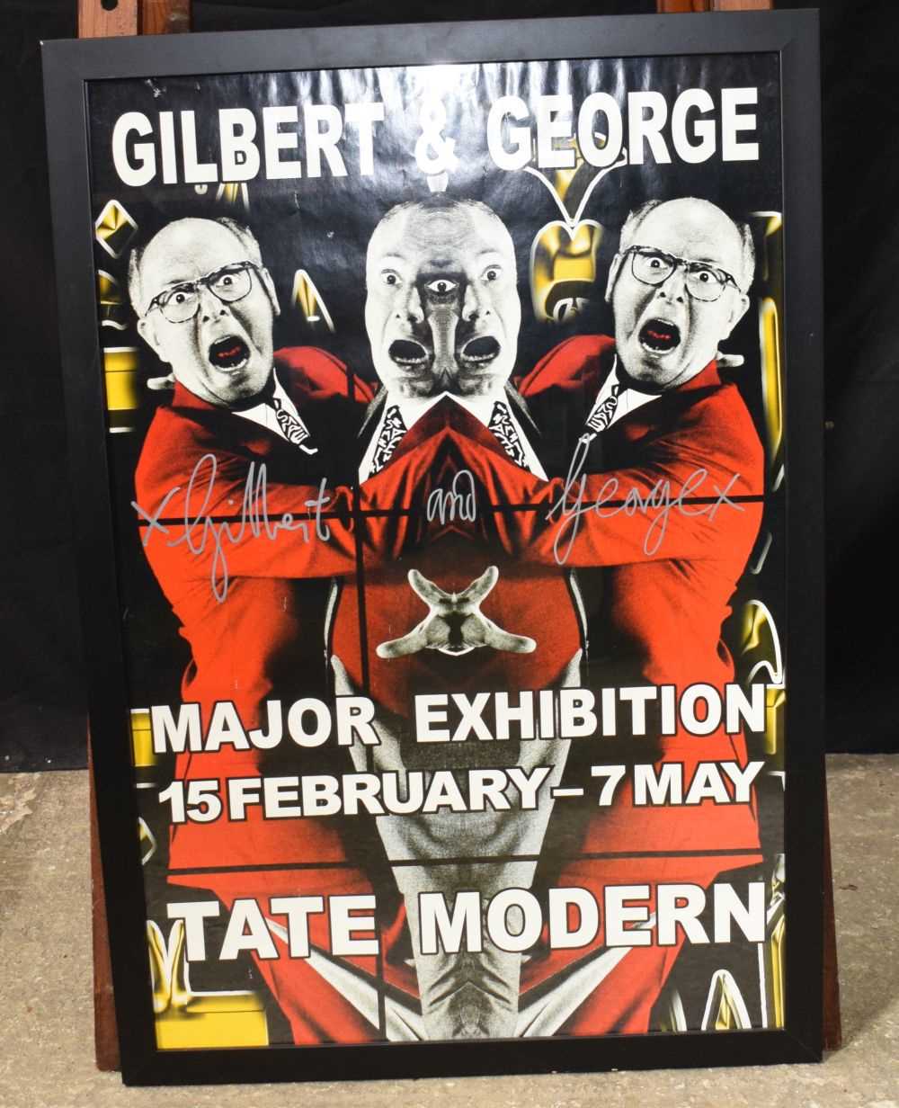 A framed Gilbert & George signed Exhibition poster 75 x 50 cm - Image 2 of 6