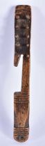 AN EARLY TREEN LACE MAKERS WOODEN TOOL. 21 cm long.