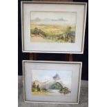 Dorothy Mays (20th Century New Zealand) two framed watercolours of Coastal scenes in New Zealand