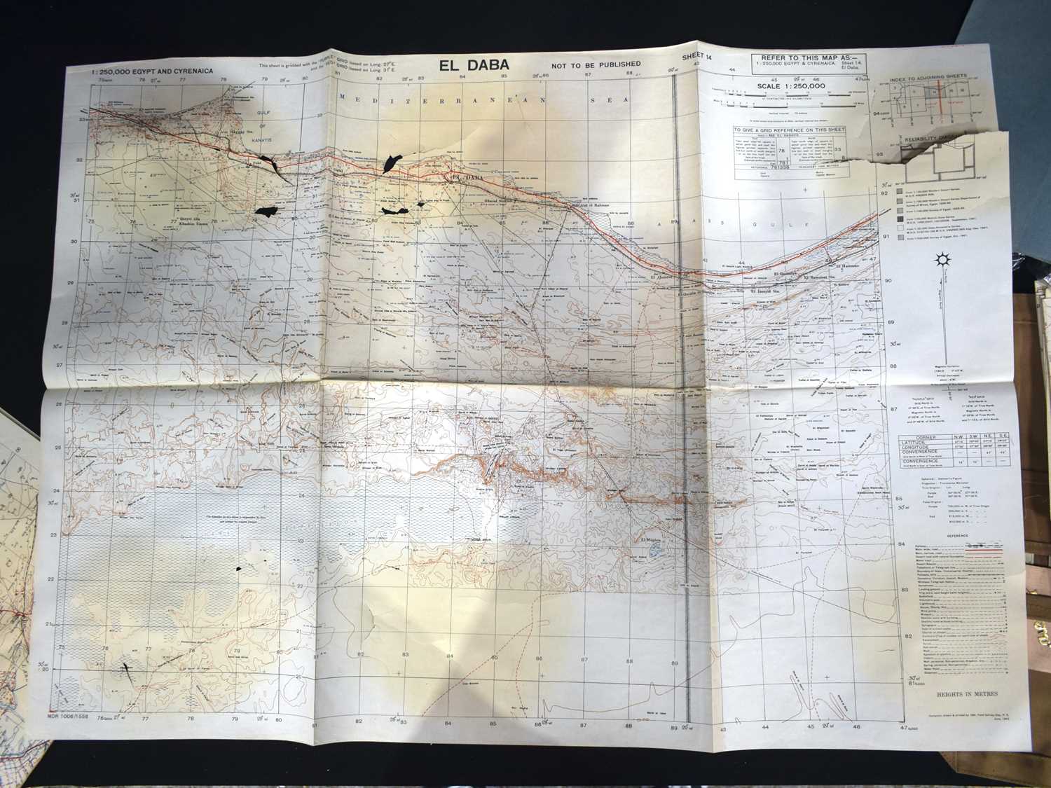 A rare collection of WW2 Maps of the Tobruk together with canvas map case - Image 13 of 30