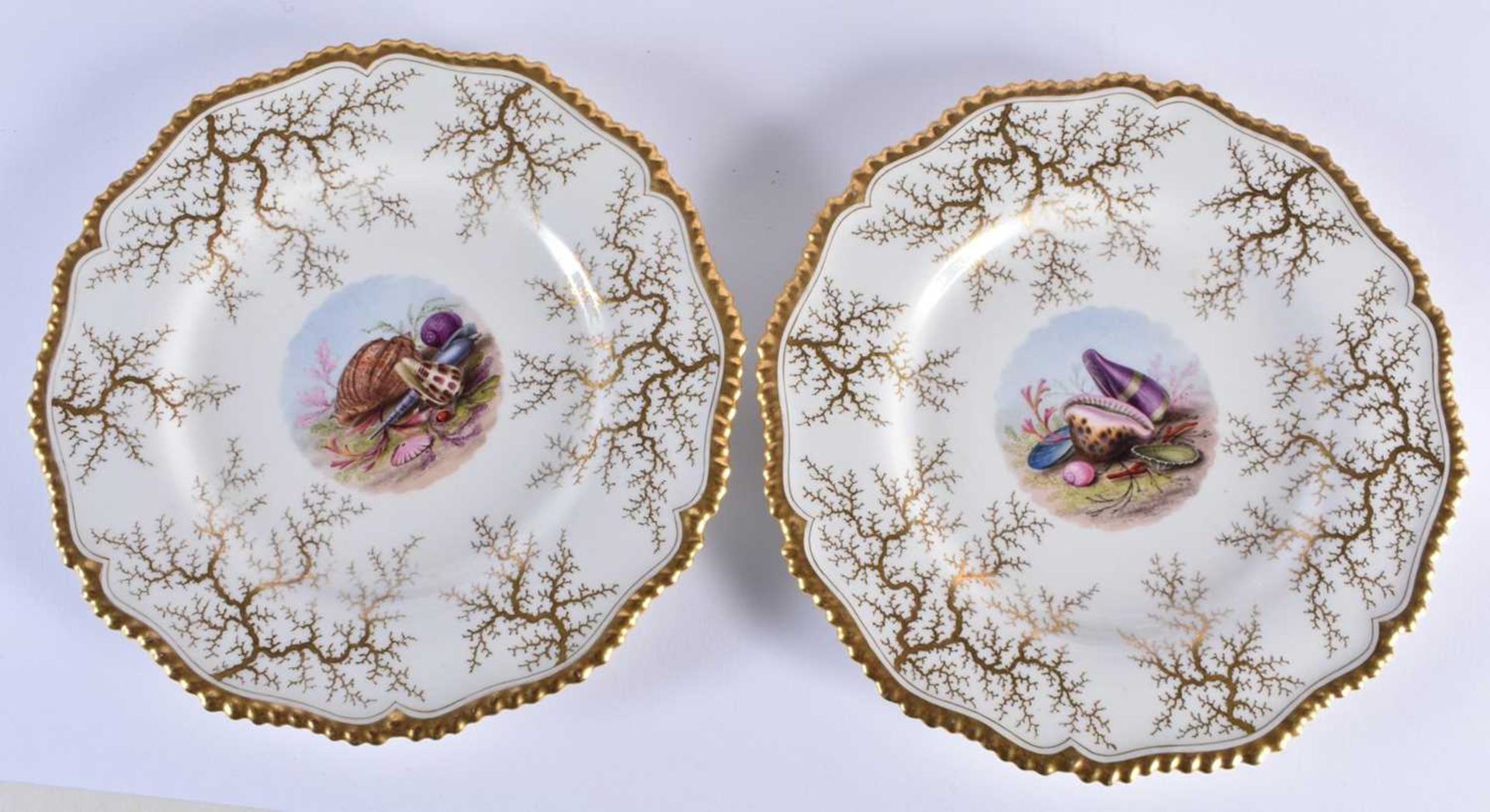 A FINE EARLY 19TH CENTURY FLIGHT BARR AND BARR WORCESTER DESSERT SERVICE painted with landscapes and - Image 3 of 32