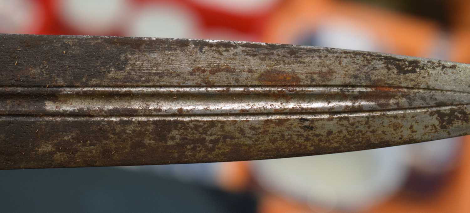 A Caucasian bone handled Kindjal Dagger with leather sheath 28 cm. - Image 8 of 21