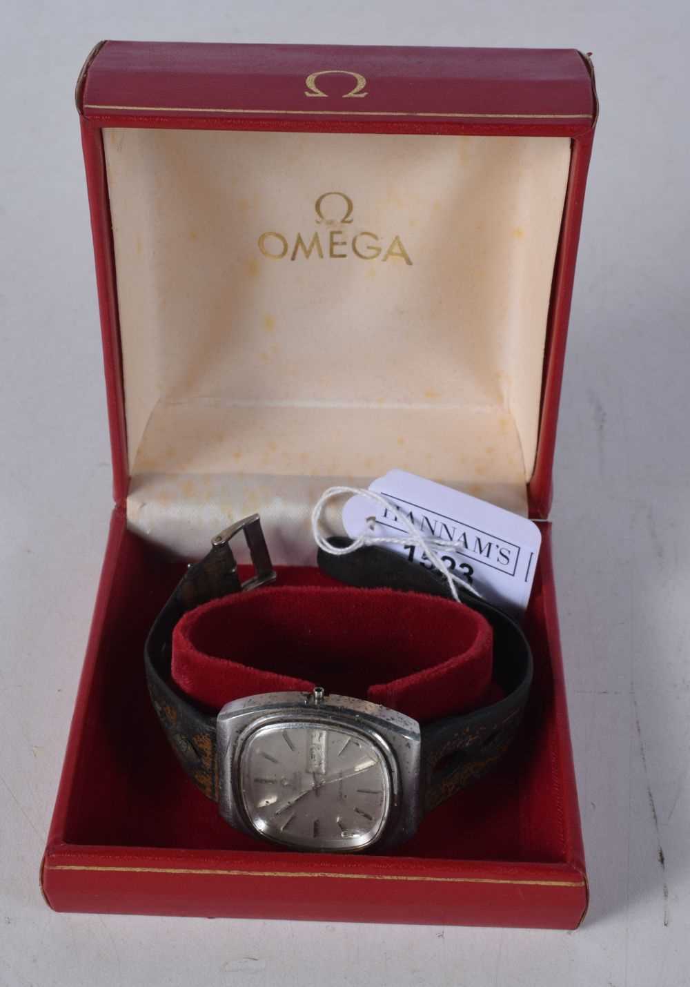 A Boxed Vintage Omega Seamaster Day Date TV Dial Automatic Watch. Dial 3.7cm incl crown, running