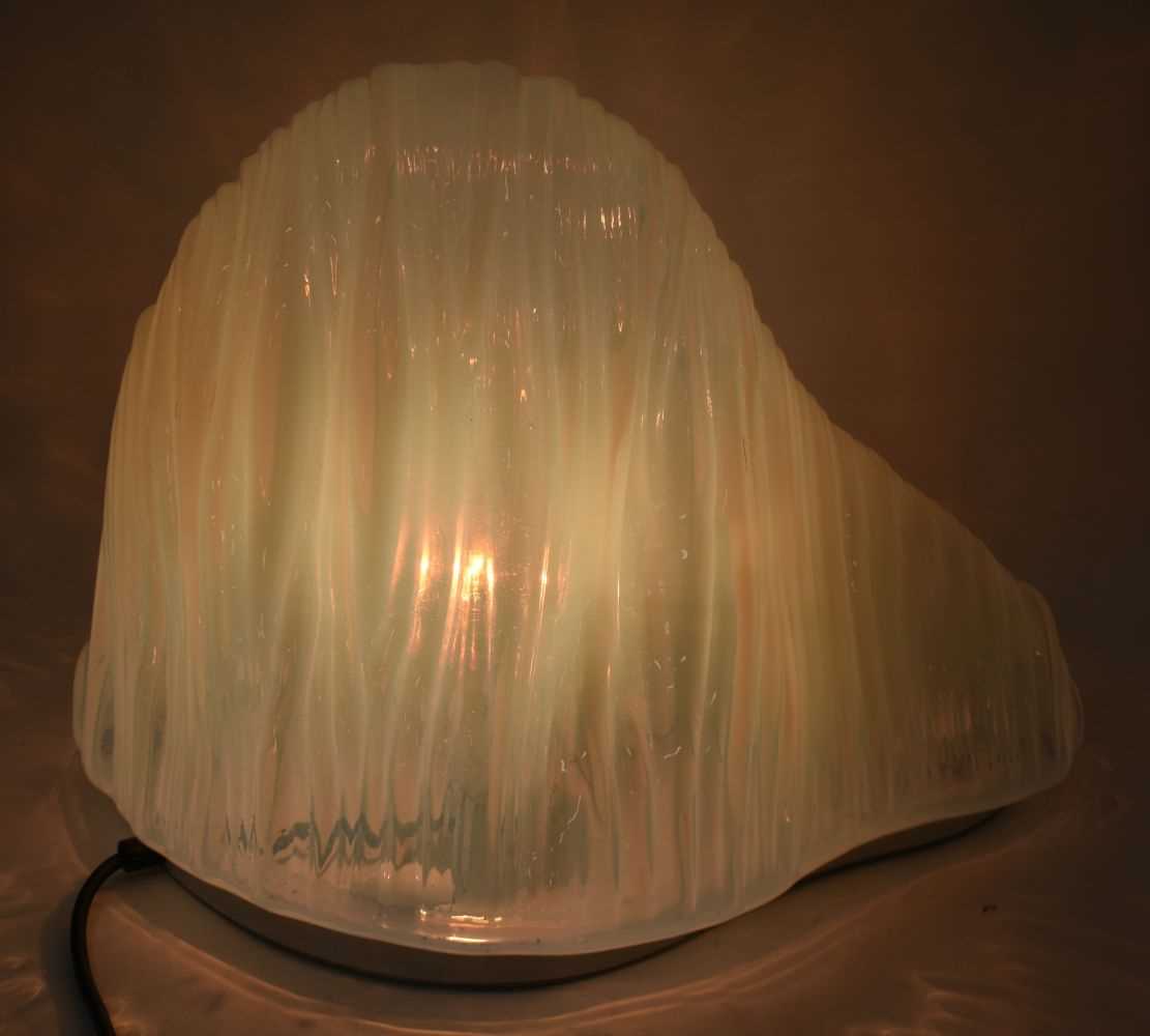 A LOVELY LARGE 1960S CARLO NASON MAZZEGA ICEBERG LAMP LT302 modelled upon a metal base and formed - Image 4 of 10