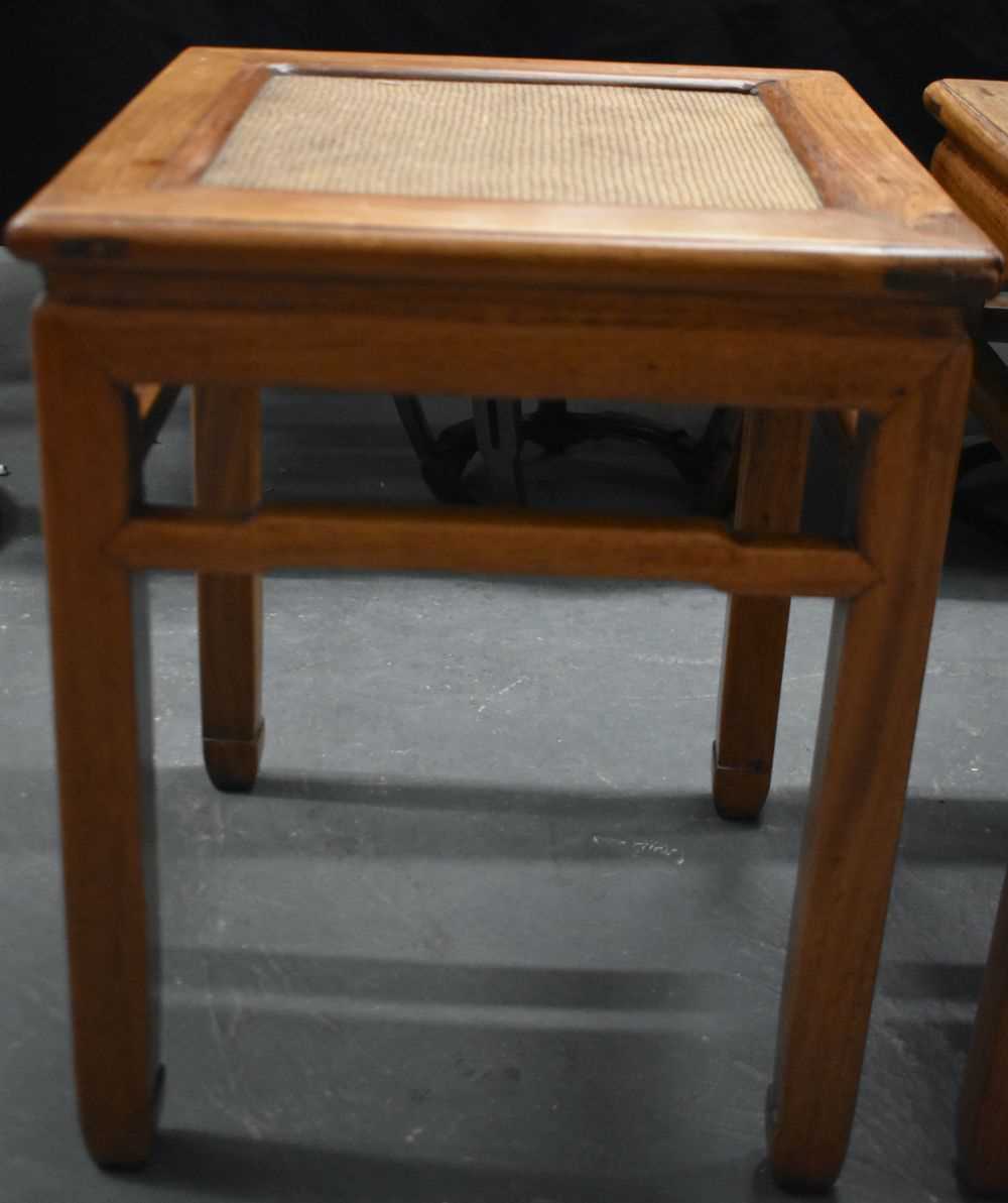 A PAIR OF 19TH CENTURY CHINESE CARVED HARDWOOD STANDS. 50 x 40cm - Image 2 of 11