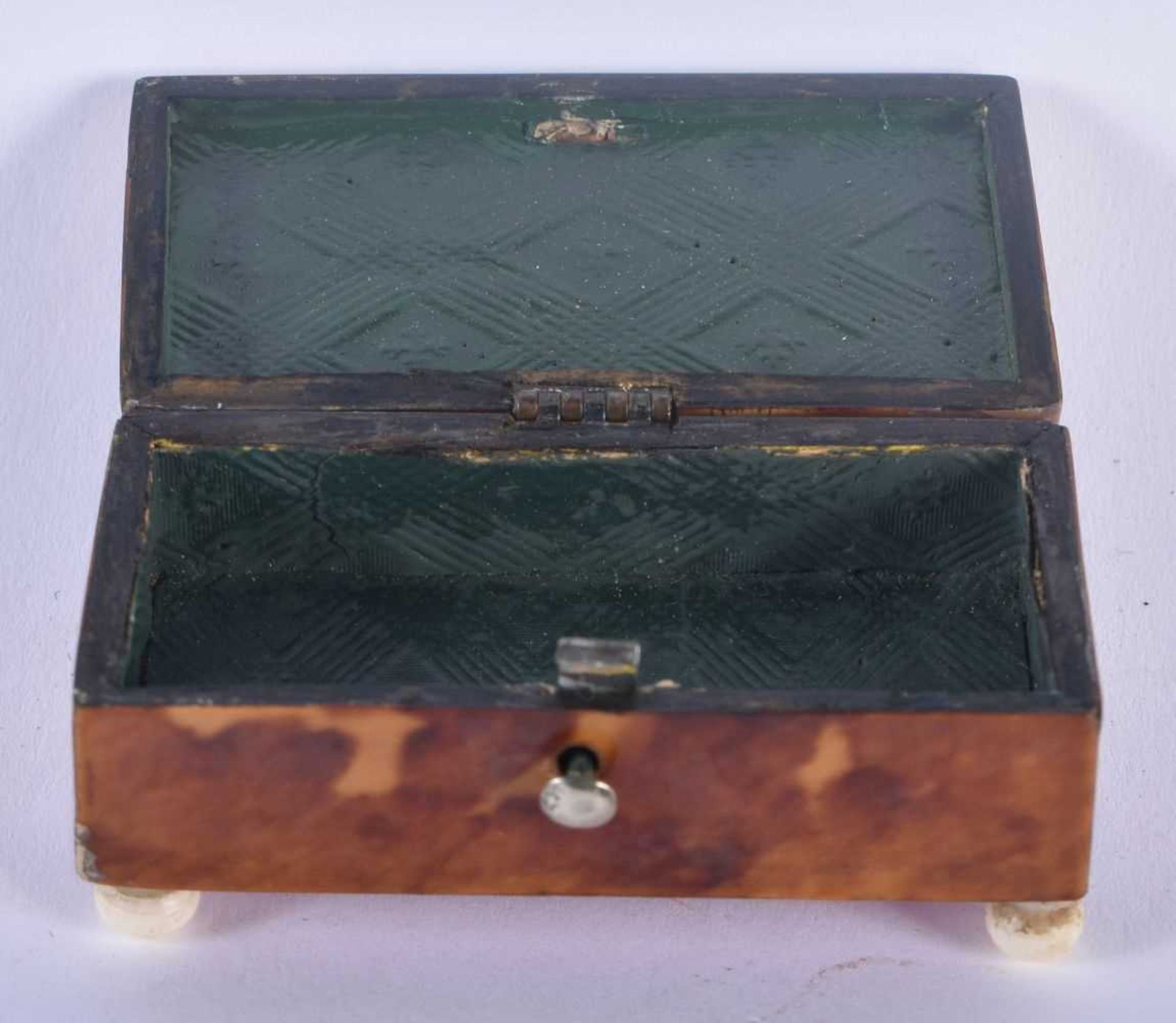 TWO REGENCY CARVED TORTOISESHELL RECTANGULAR BOXES. Largest 6.5 cm x 3 cm. (2) - Image 3 of 4