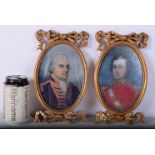 A pair of giltwood framed picture frames 24 x 13 cm