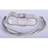 Two Silver Bracelets. Stamped 925, Largest 19 cm x 1cm, total weight 75g (2)