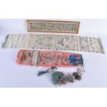 THREE EARLY 20TH CENTURY CHINESE SILK EMBROIDERY Late Qing/Republic. Largest 60 cm long. (3)