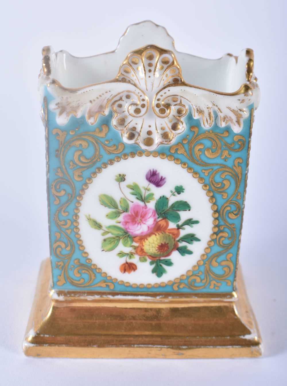 A 19TH CENTURY FRENCH JACOB PETIT PORCELAIN DESK OBJECT together with a Meissen encrusted cup and - Image 2 of 9