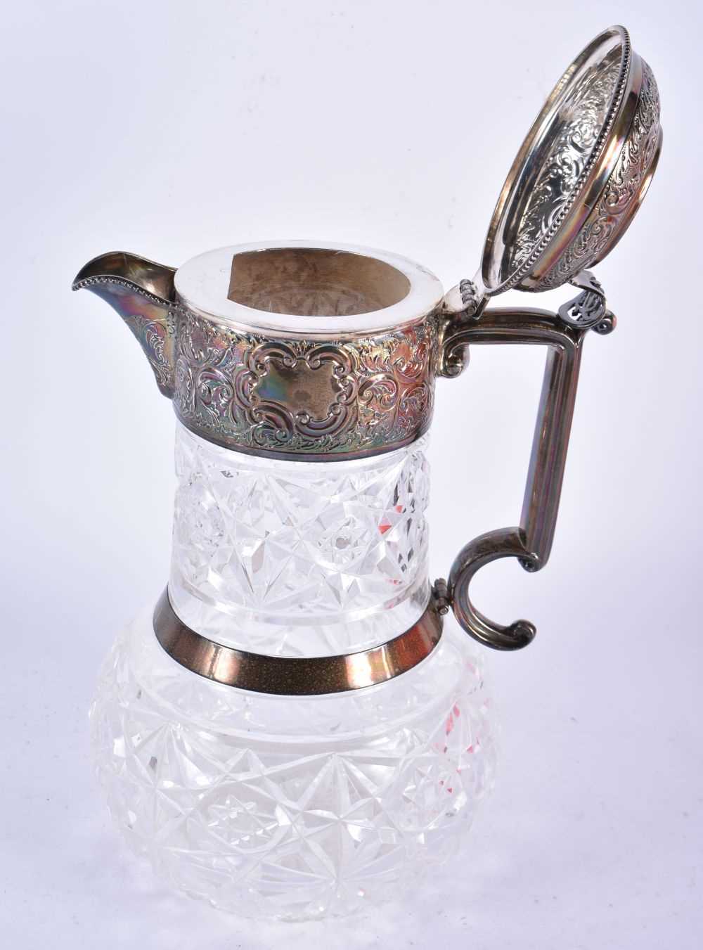 A Victorian Silver Mounted Claret Jug by William & George Sissons. Hallmarked Sheffield 1900. 22cm x - Image 2 of 4