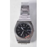 Seiko Alarm Quartz with Black Dial. 3.5 cm incl crown, needs battery