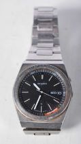 Seiko Alarm Quartz with Black Dial. 3.5 cm incl crown, needs battery