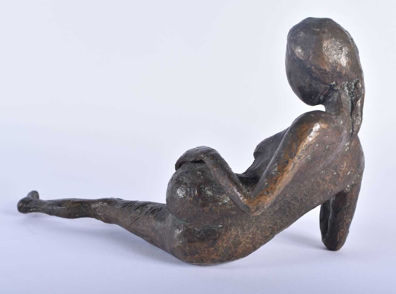 European School (20th Century) Bronze, Nude reclining female, signed. 22 cm x 14 cm. - Image 4 of 5