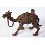 A Japanese Bronze Model of a Camel. 7.9cm x 5.5 cm x 2.8 cm, weight 131G