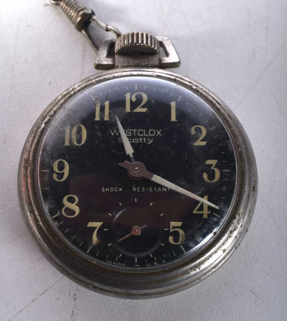 Three Pocket Watches (Smiths - working) (Regus and Westclox - not working). Largest Dial 5.1cm (3) - Image 2 of 7