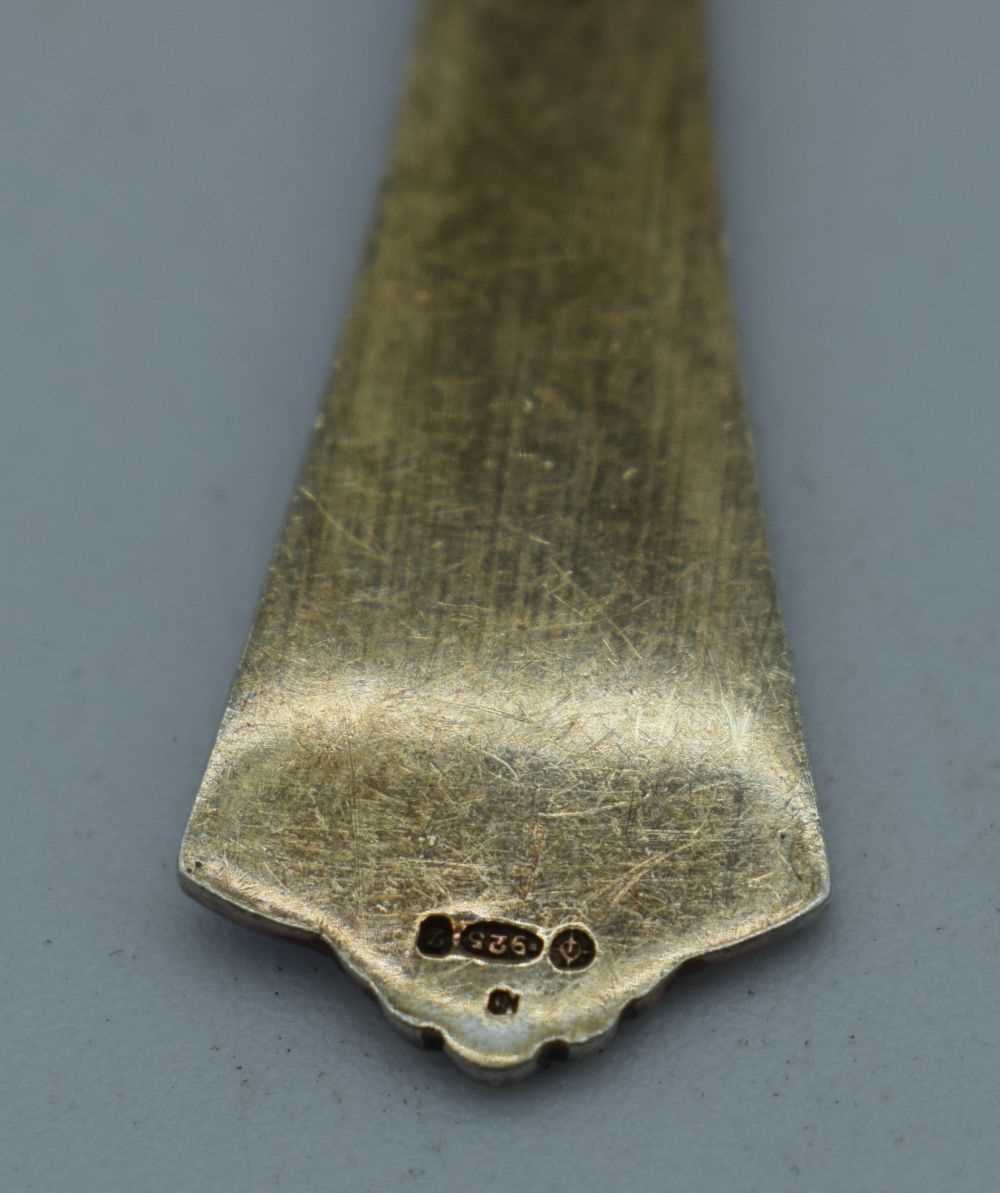 A CASED SET OF DANISH DAVID ANDERSEN SILVER AND ENAMEL SPOONS. 61 grams. 10 cm x 2 cm. (6) - Image 4 of 4