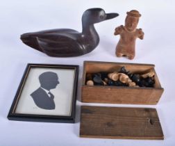 A CONTINENTAL CARVED HARDWOOD DUCK etc. (4)