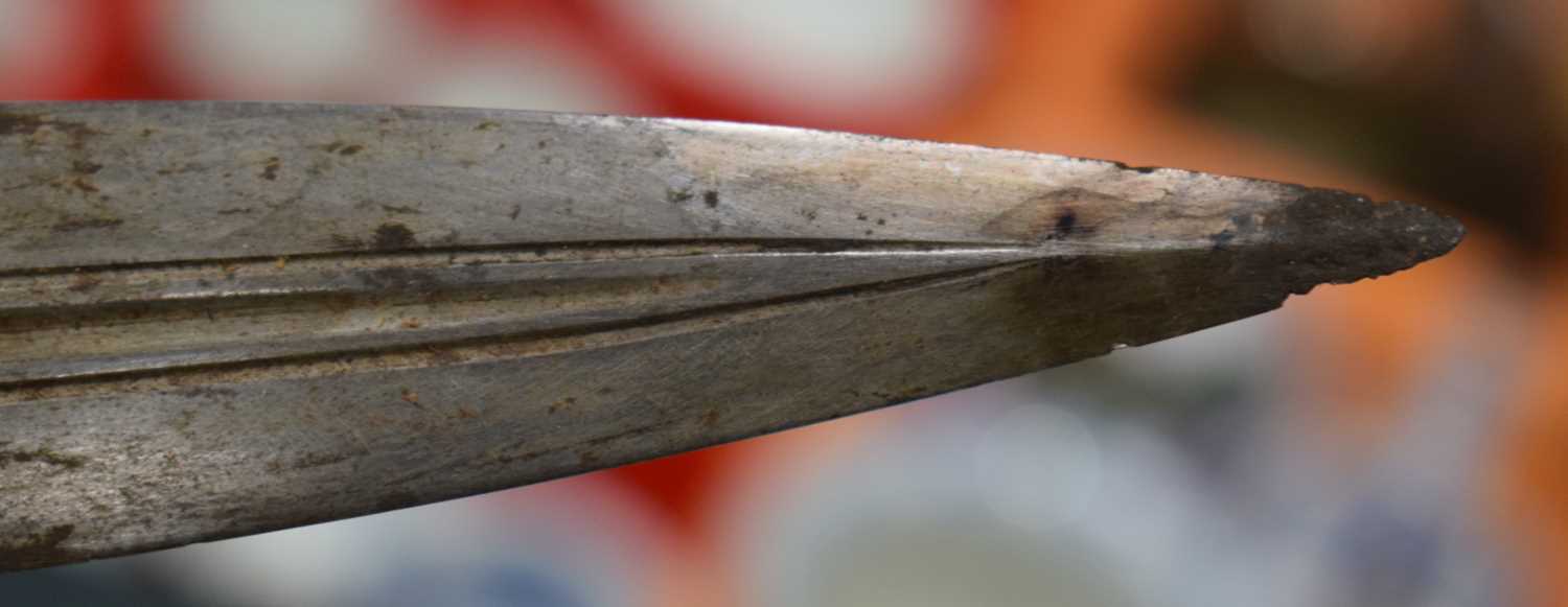 A Caucasian bone handled Kindjal Dagger with leather sheath 28 cm. - Image 10 of 21