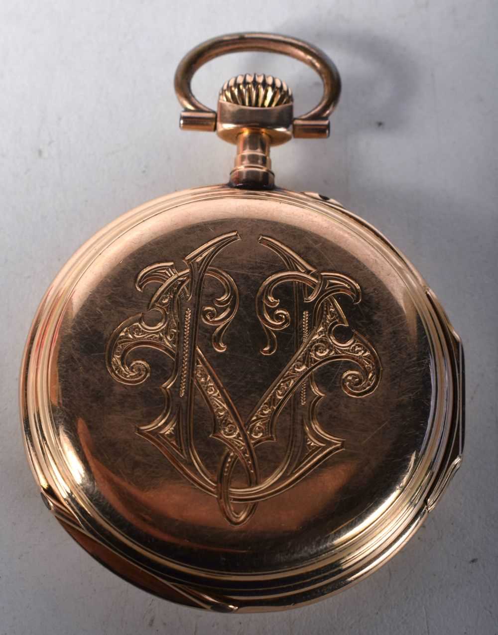 An 18 Carat Gold Cased Pocket Watch. Stamped 18K, 4.9cm diameter, working, weight 90.7g - Image 3 of 6